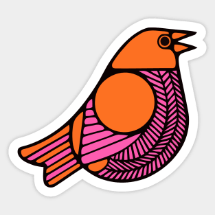 Pink Bird Sticker